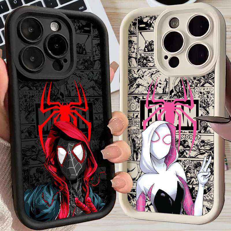 Apple Iphone 15 Pro Max - Casing Spiderman Miles Morales Gwen Marvel