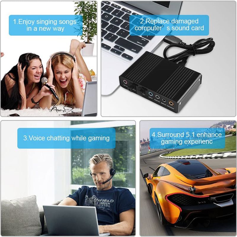 Usb Sound Card External - AA19 Kartu Suara Optik USB 6