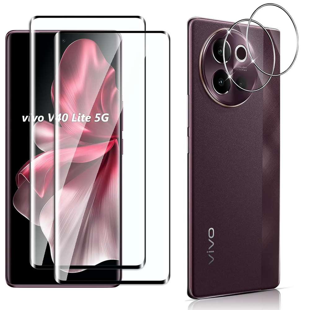 Vivo V40 - Kaca Tempered 3D melengkung 9H untuk