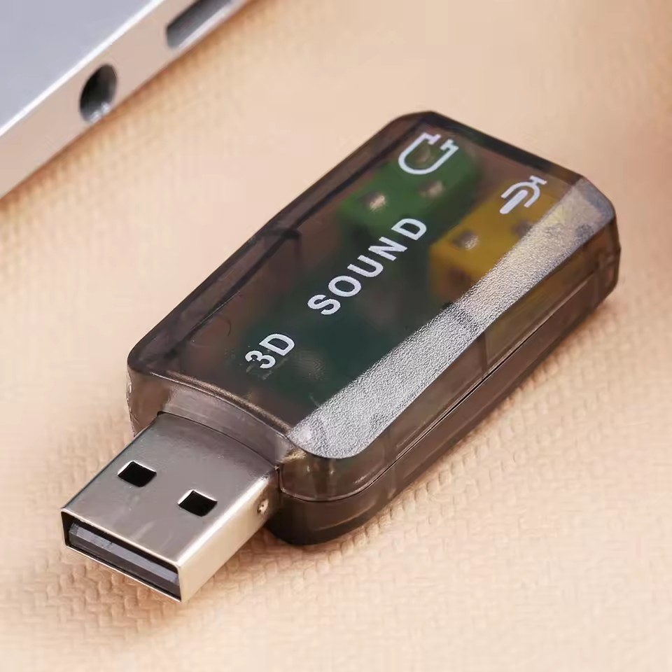 Usb Sound Card External - Mini Portabel Eksternal Usb Mic Headphone