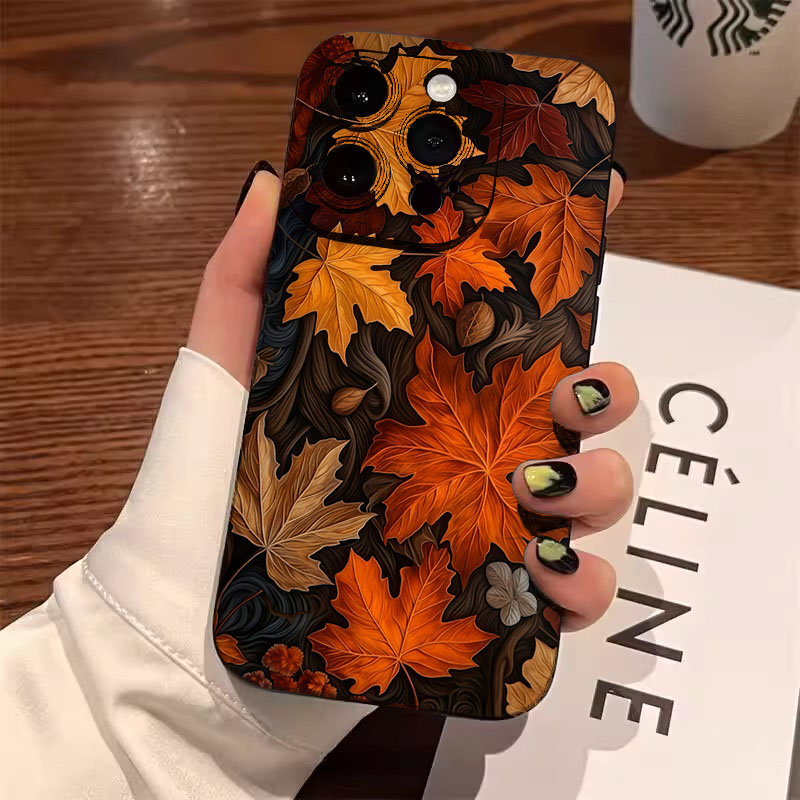Casing Ponsel Pola Daun Maple  - Xiaomi Poco X6 ulasan dan harga