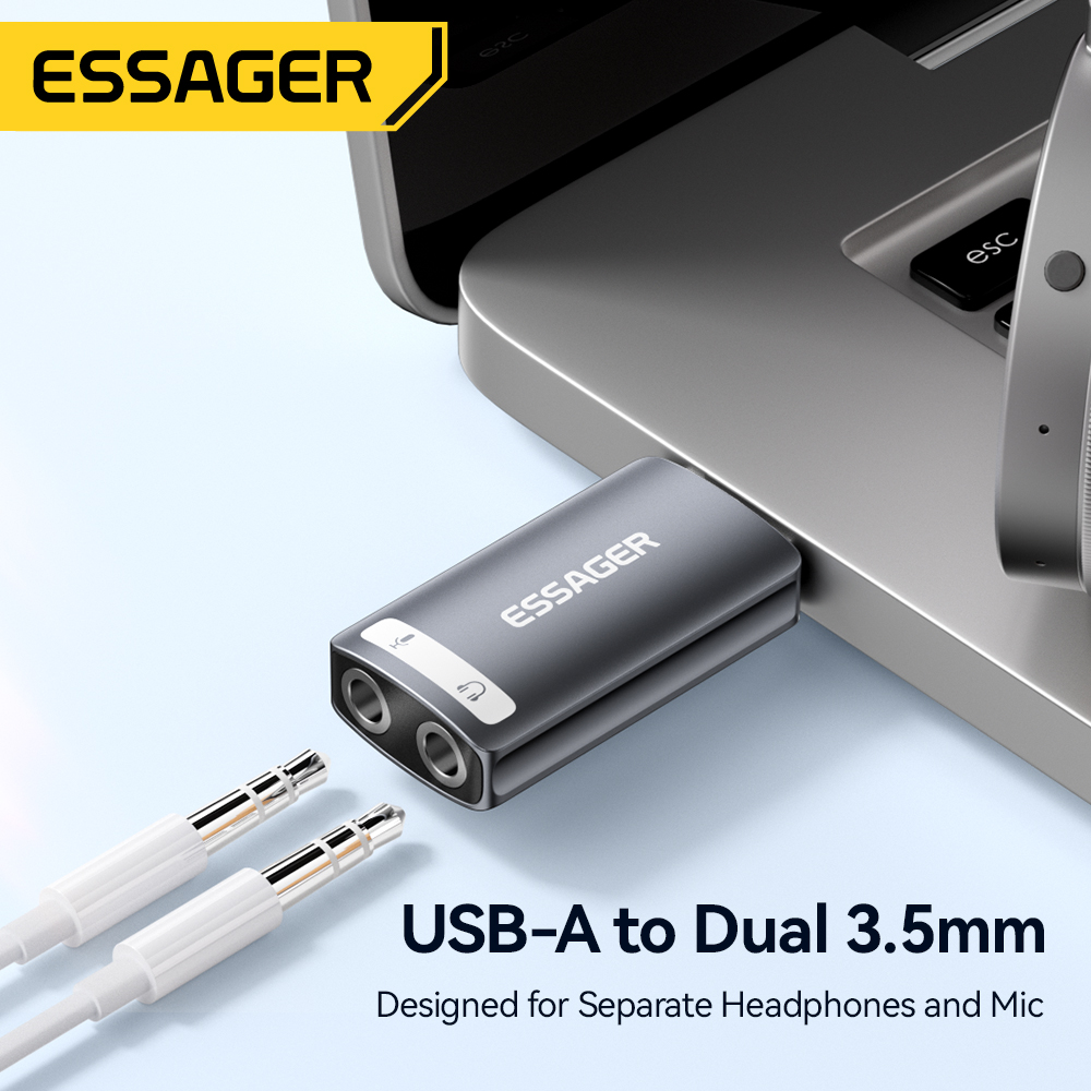 Essager kartu suara USB ekster - Usb Sound Card External ulasan dan harga
