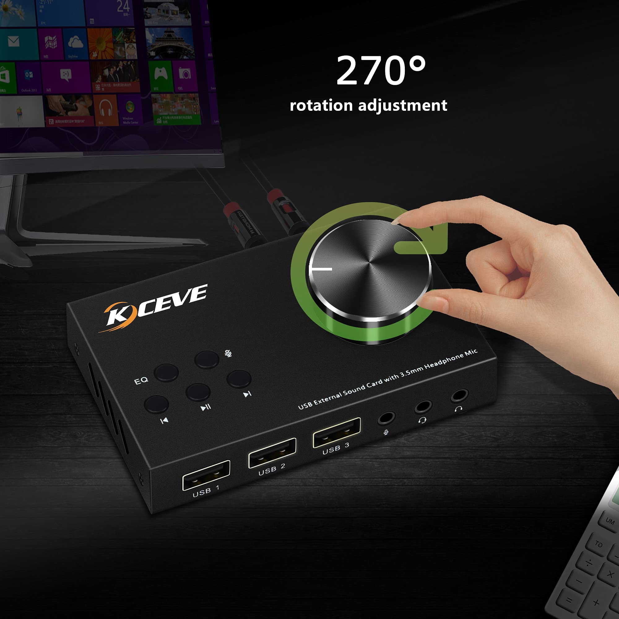 Kartu Suara Eksternal dengan K - Usb Sound Card External ulasan dan harga