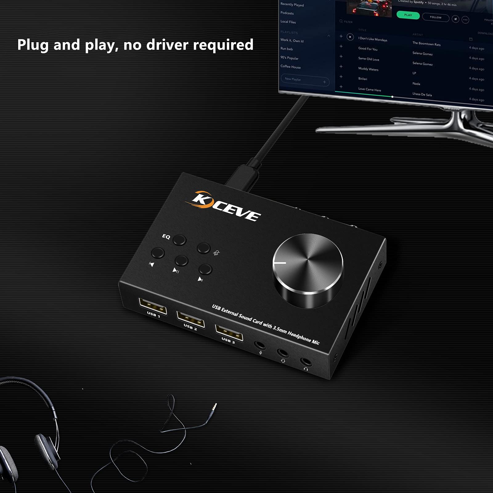 Kartu Suara Eksternal dengan K - Usb Sound Card External ulasan dan harga