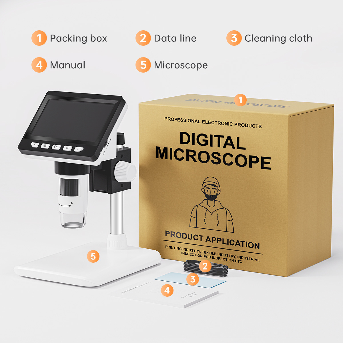 Mikroskop Digital portabel 4.3 - Usb Microscope Digital ulasan dan harga
