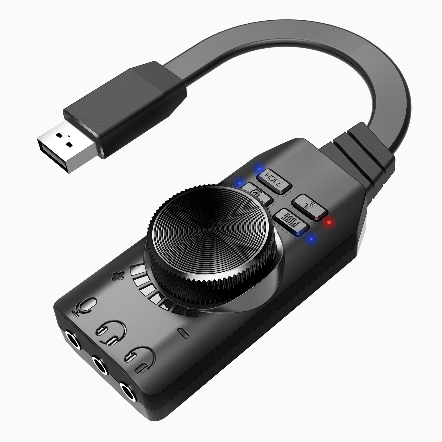 GS3 7.1 Channel Sound Card Con - Usb Sound Card External ulasan dan harga