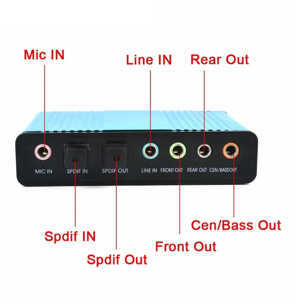 Kartu suara USB 2.0 6 Channel  - Usb Sound Card External ulasan dan harga