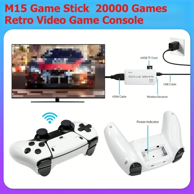Konsol Game TV Nirkabel 2.4G M - Retro Game Controller Usb ulasan dan harga