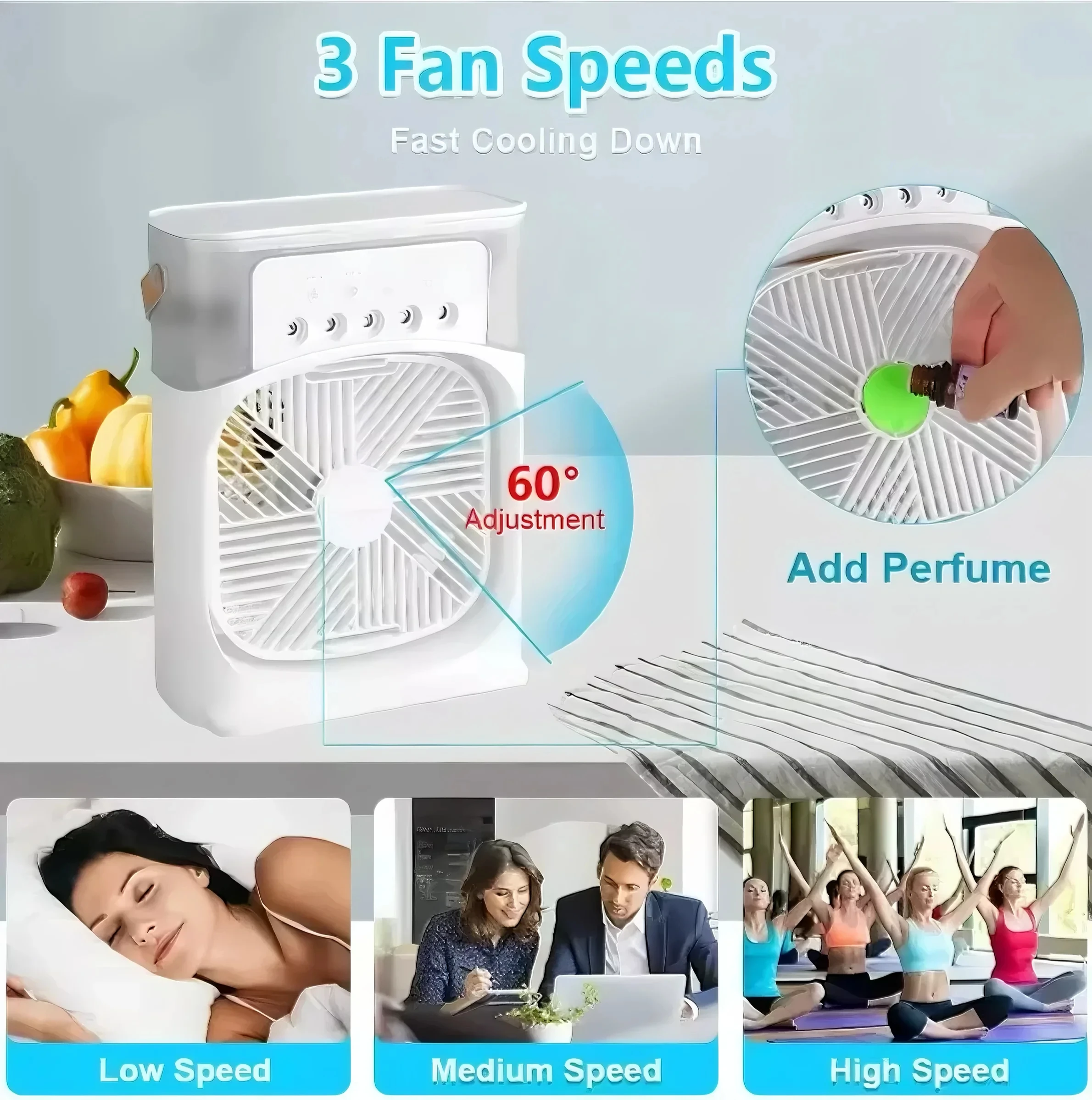 Kipas 3 In 1 Kipas Pelembap Ud - Electronic Gadgets For Home ulasan dan harga
